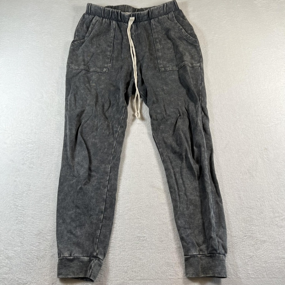 Caution To The Wind Pants Womens Medium Gray Jogger Cuffed Drawstring Waist